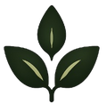Botanical leaf icon representing natural plant-based pet skin care ingredients